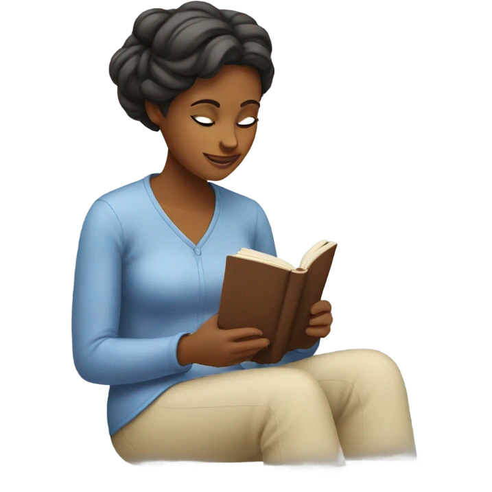 Woman reading a book emoji