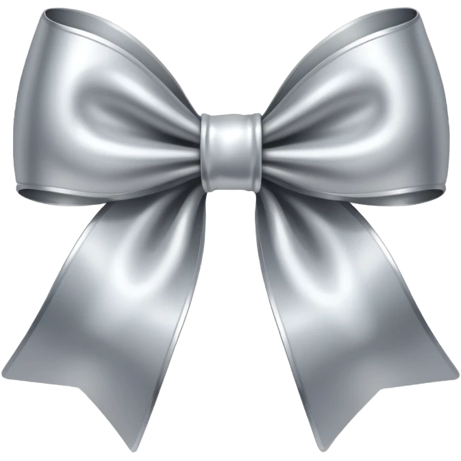 A ilver colored bow emoji