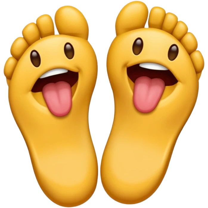 Des pieds avec une langue  emoji