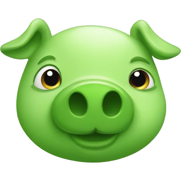 Green pig emoji