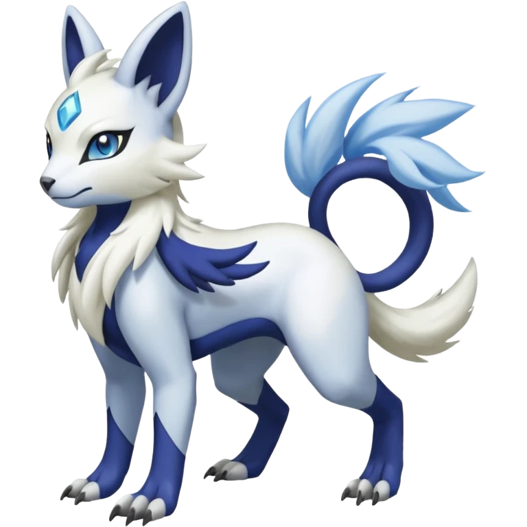 Garurumon-Meloetta-Renamon-Absol-fusion-hybrid-creature (full body) emoji