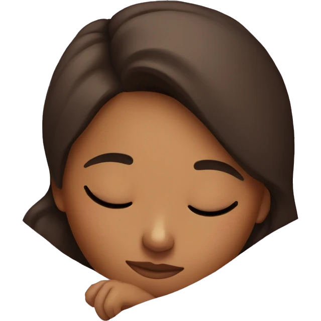 Brunette girl sleeping emoji