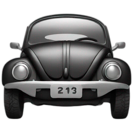 sweet beetle black and white emoji