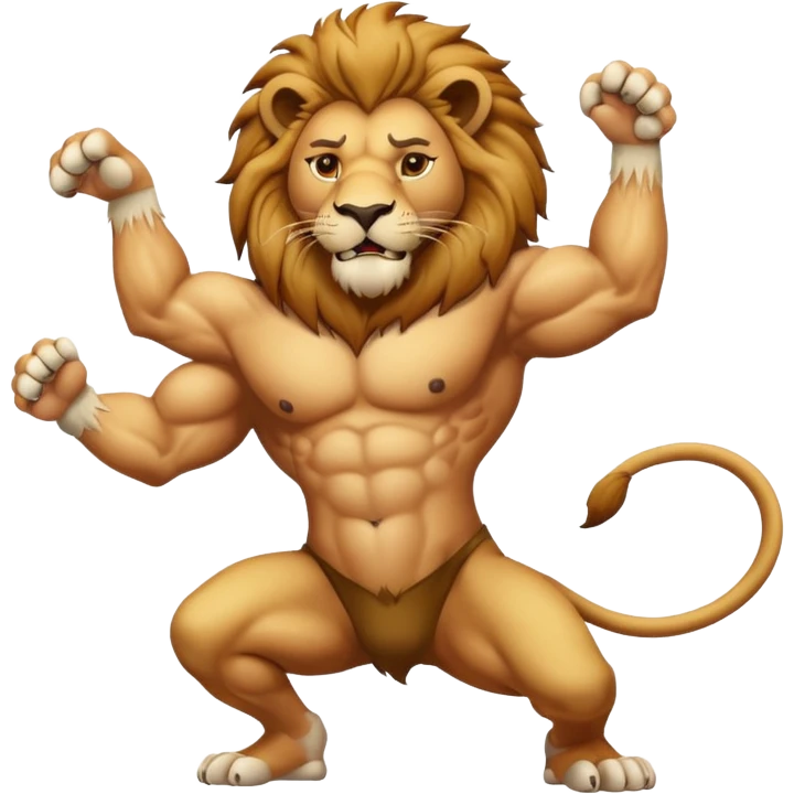 Un lion qui twerk emoji