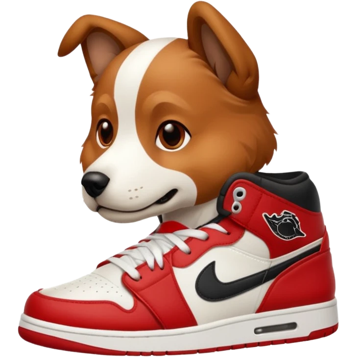 dog with jordans (shoes) emoji