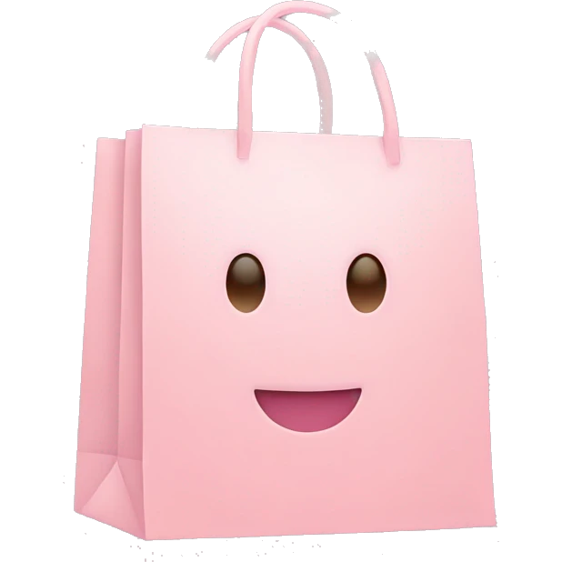 Light pink shopping bags emoji