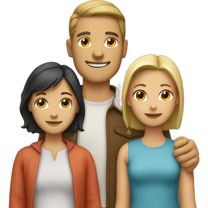 Family of 2 people and 2 cats emoji