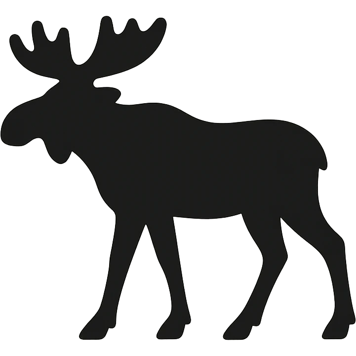 Moose black silhouette emoji