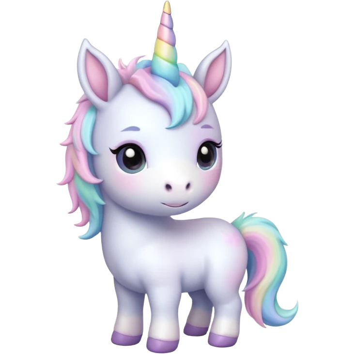baby unicorn, chibi full body emoji