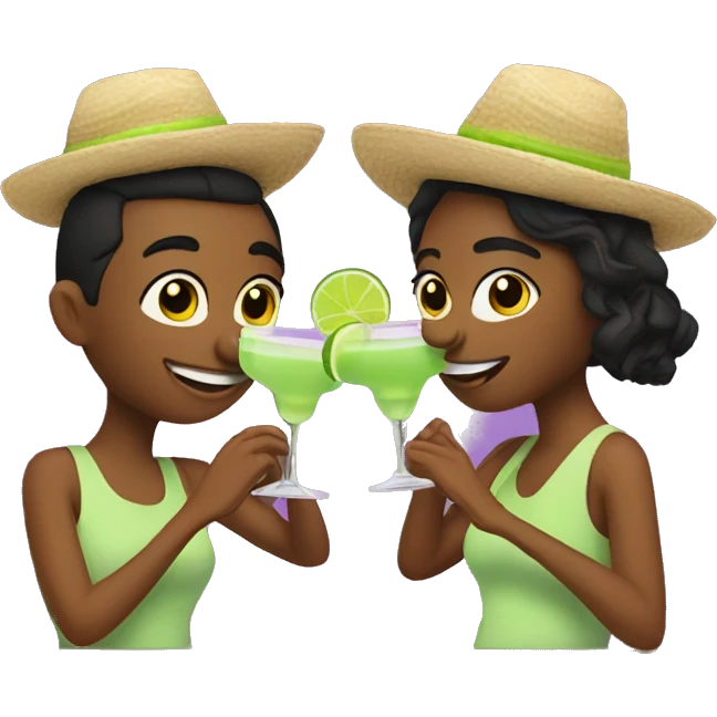 Couple drinking margaritas  emoji