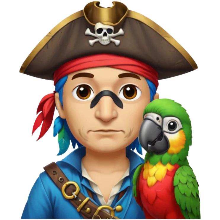 pirate and parrot emoji