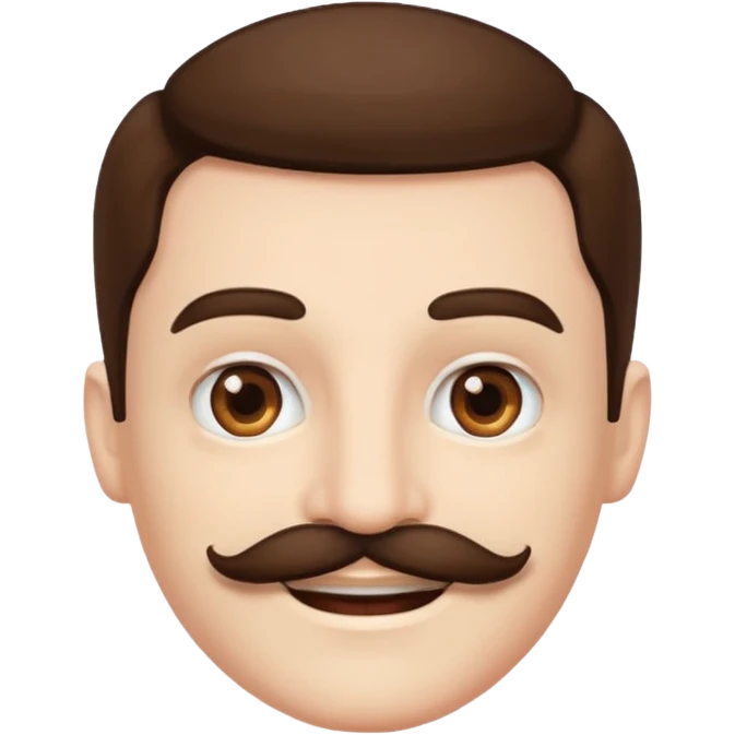 Dumb with moustache emoji