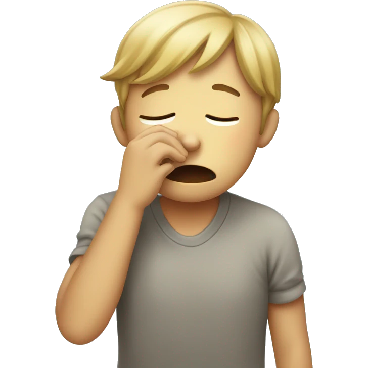 Shy embarrassed person gulping emoji