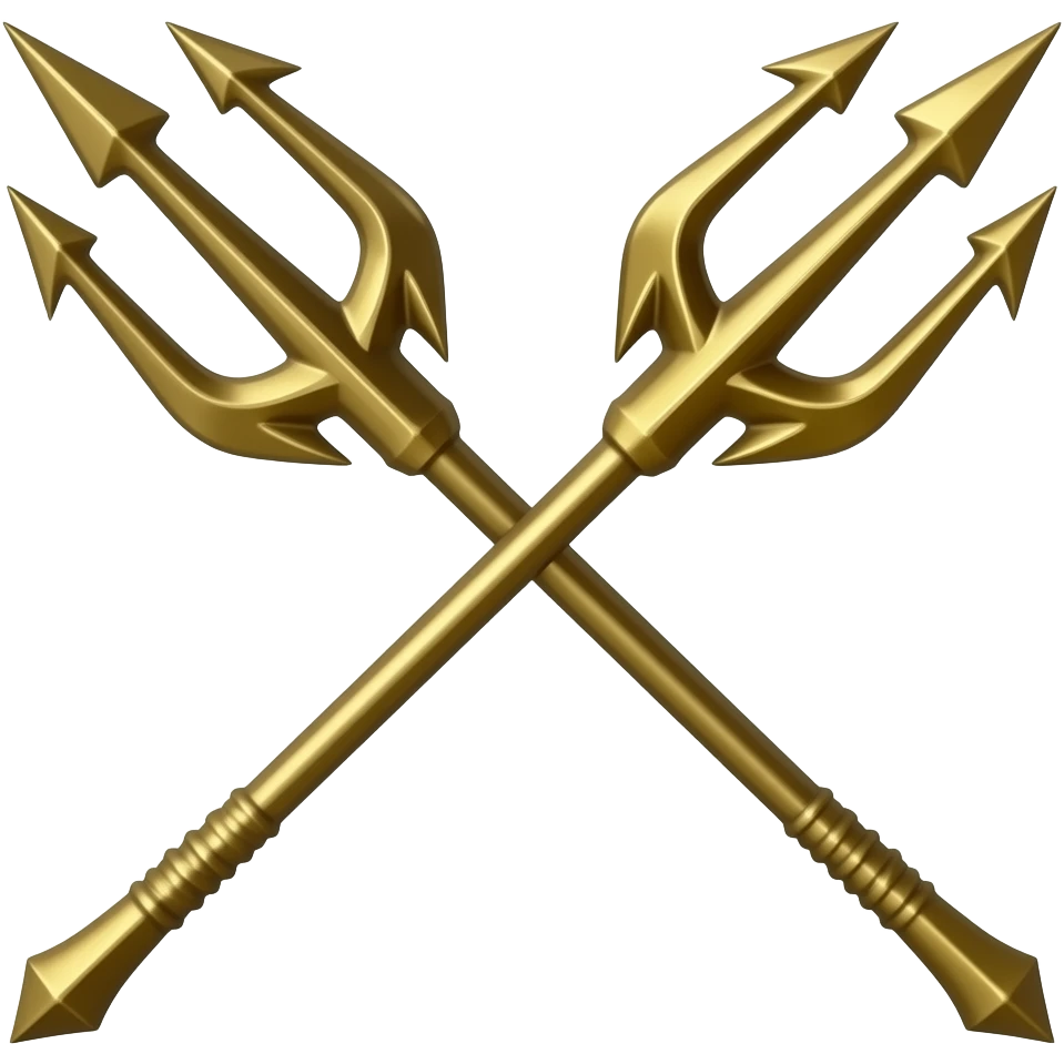 two Aquaman trident emoji