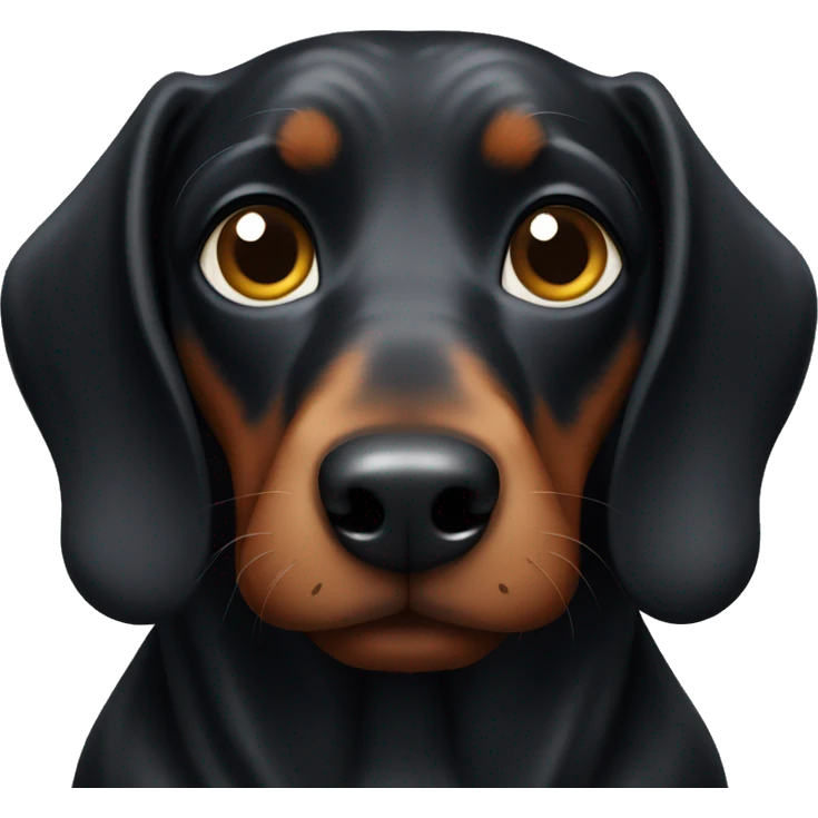 black sausage dog emoji