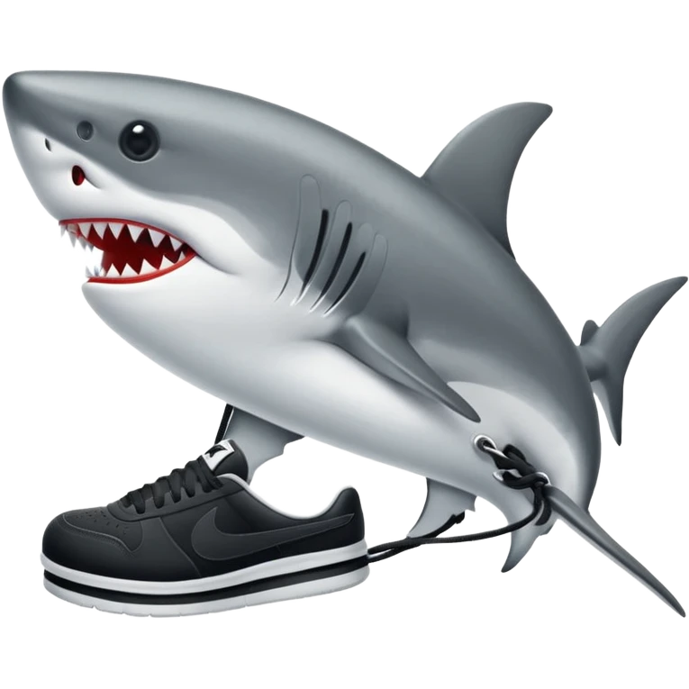 Tiburón co zapatillas Nike emoji