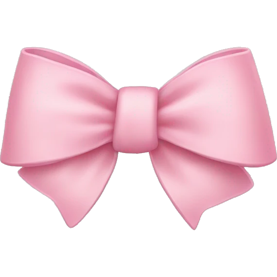 Light pink bow emoji emoji