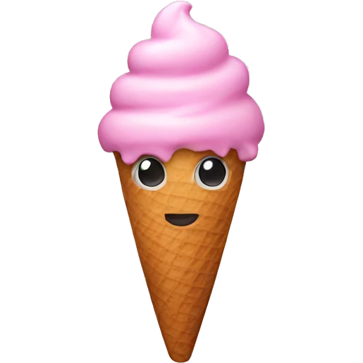 ice cream pink  emoji