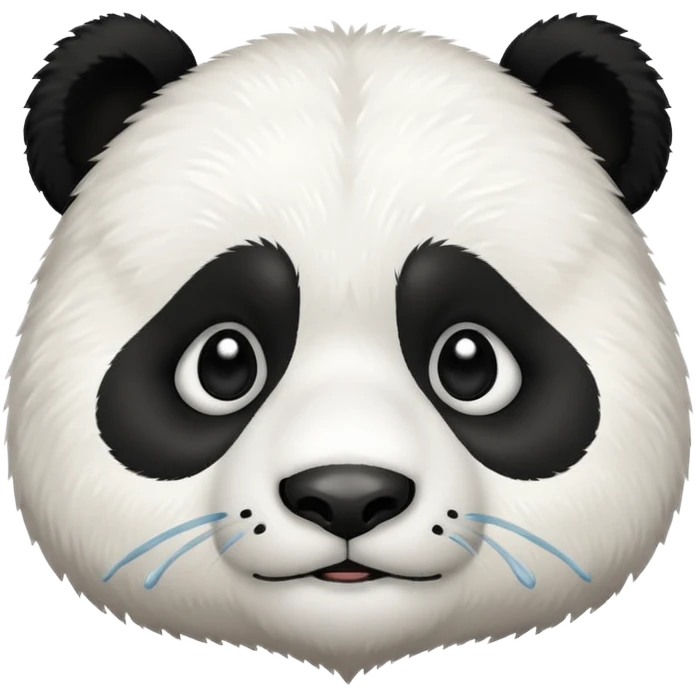 Sad panda with a tear emoji