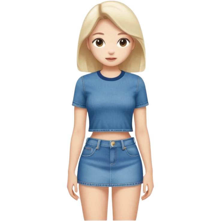 Jennie full body in shortest skirt emoji