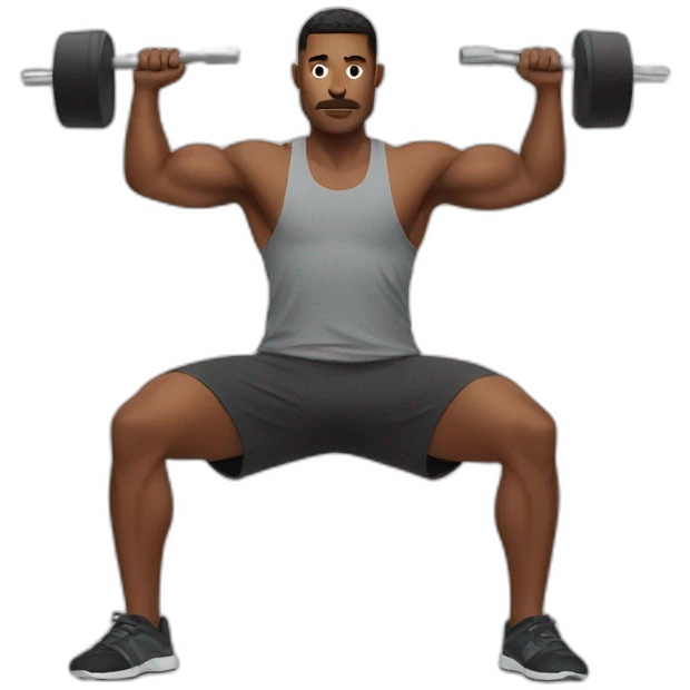 A man working out emoji