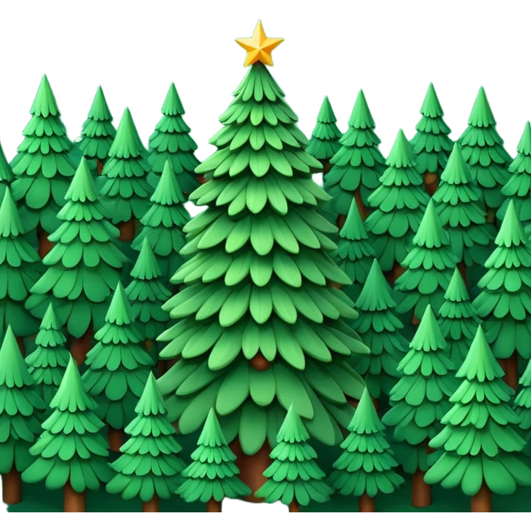 Christmas tree forest emoji