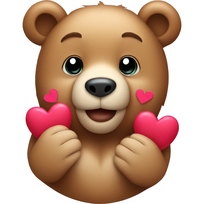 bear with hearts emoji