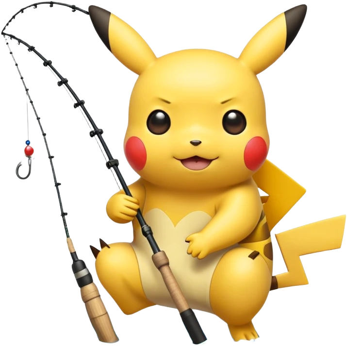 Un pikachu qui pêche emoji