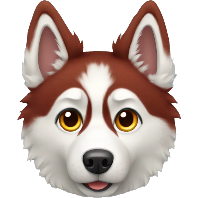Red fluffy husky  emoji