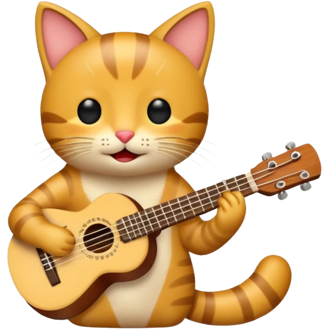 Chat playing the ukulele emoji