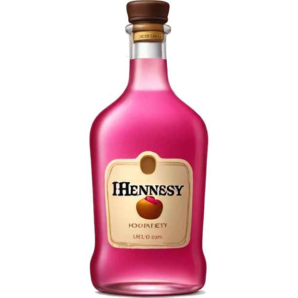 Pink Hennessy bottle emoji