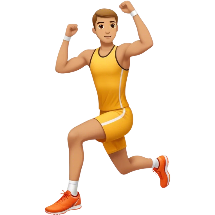 athlete high-knee warm-up emoji