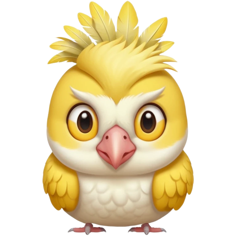 simple and cute cockatiel apple style emoji emoji