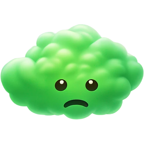 massive green fart cloud emoji