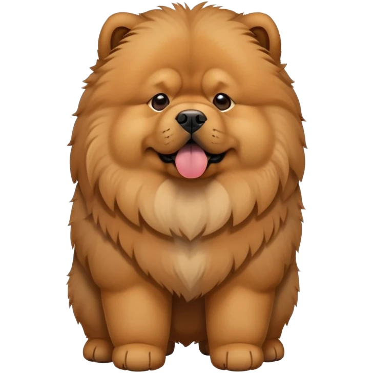Chow-chow dog wearing an Albanian flag emoji