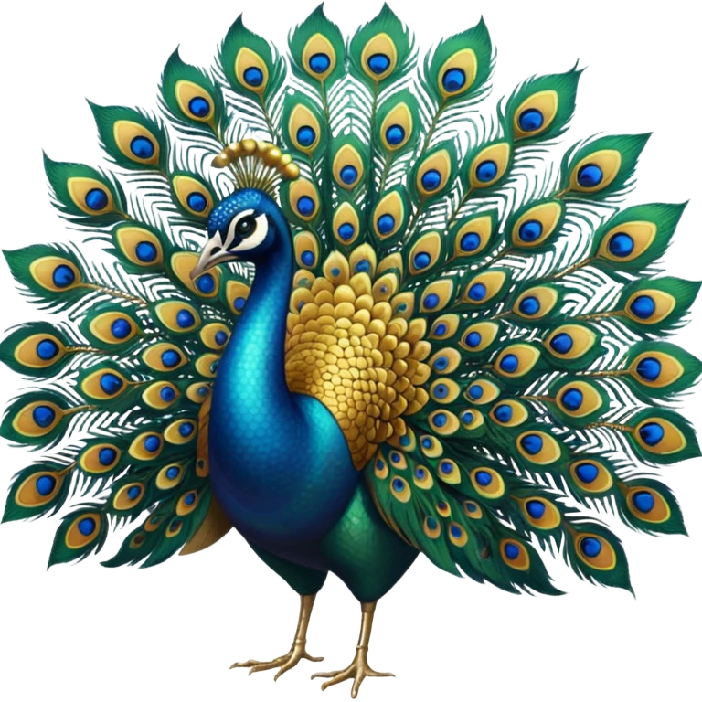 Full Golden peacock  emoji