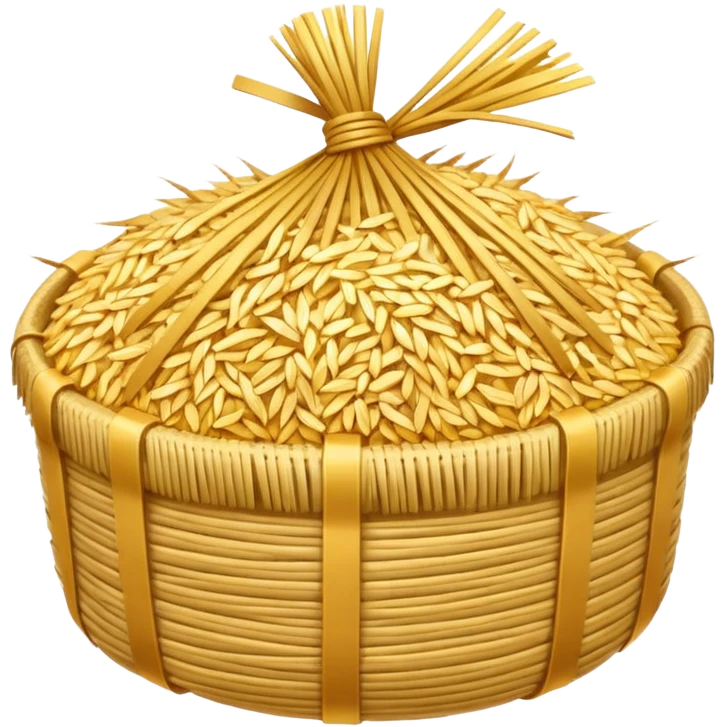 bundle of rice straw, simple, clear, no text emoji