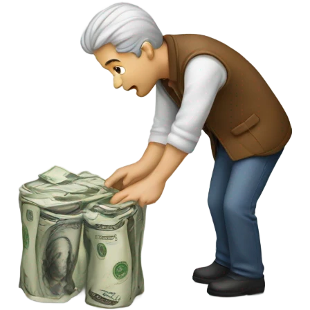 Picking up change emoji