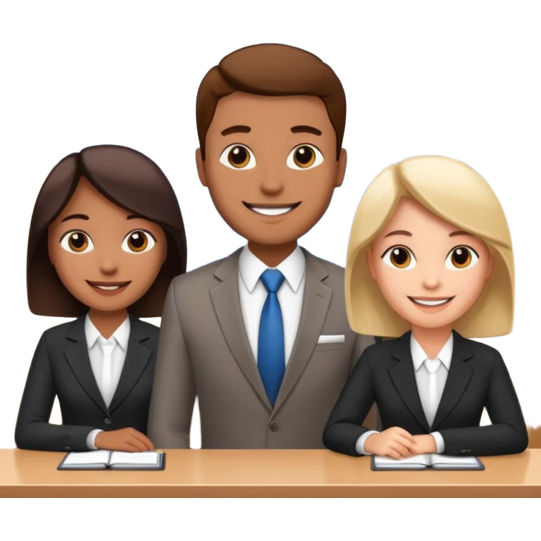 3 people business meeting emoji
