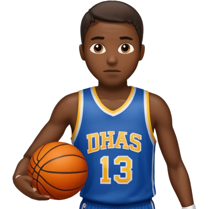 the portrait of basketball player emoji