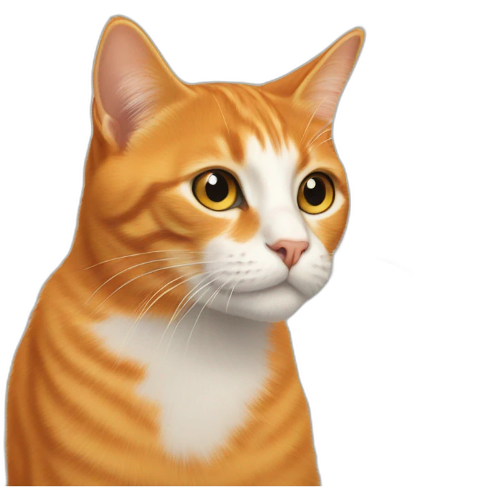 Orange cat drawing on a canva  emoji