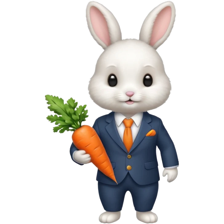 baby bunny in suit emoji