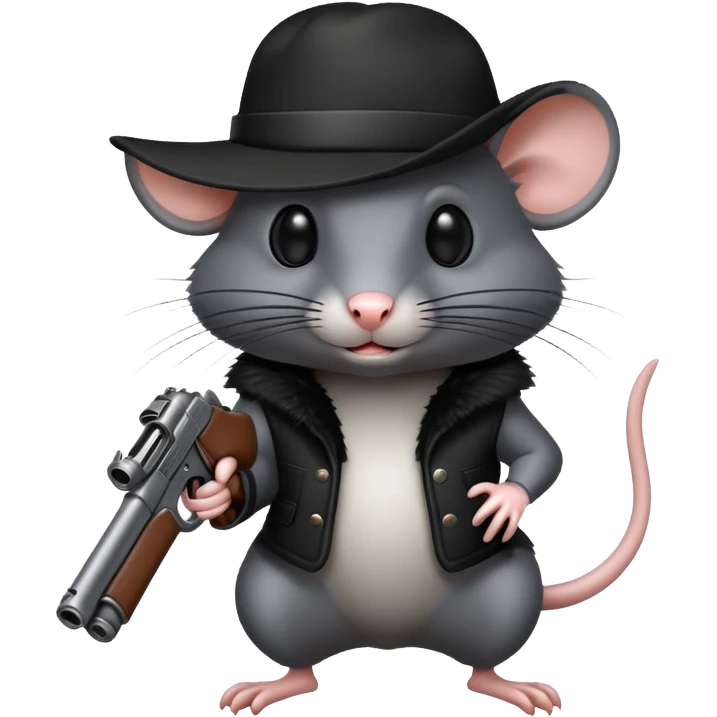 Black Rat with a gun emoji