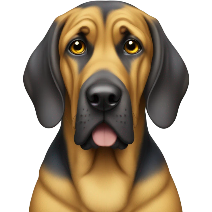 Good blue and yellow bloodhound  emoji