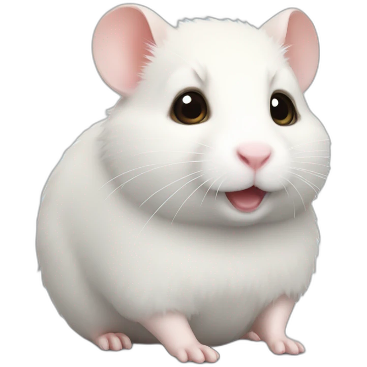 white hamster emoji