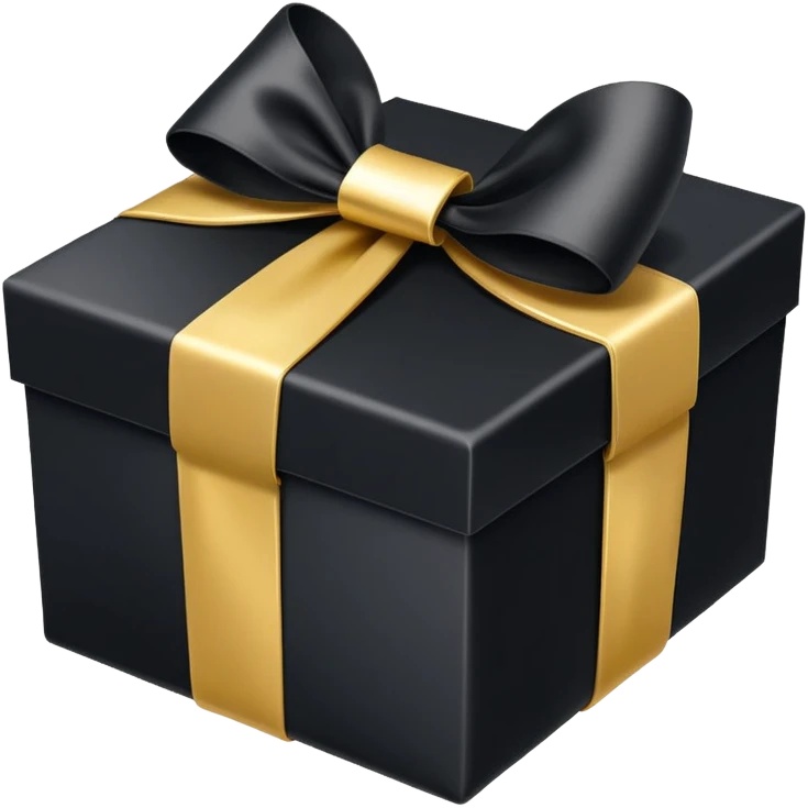 Black present box emoji