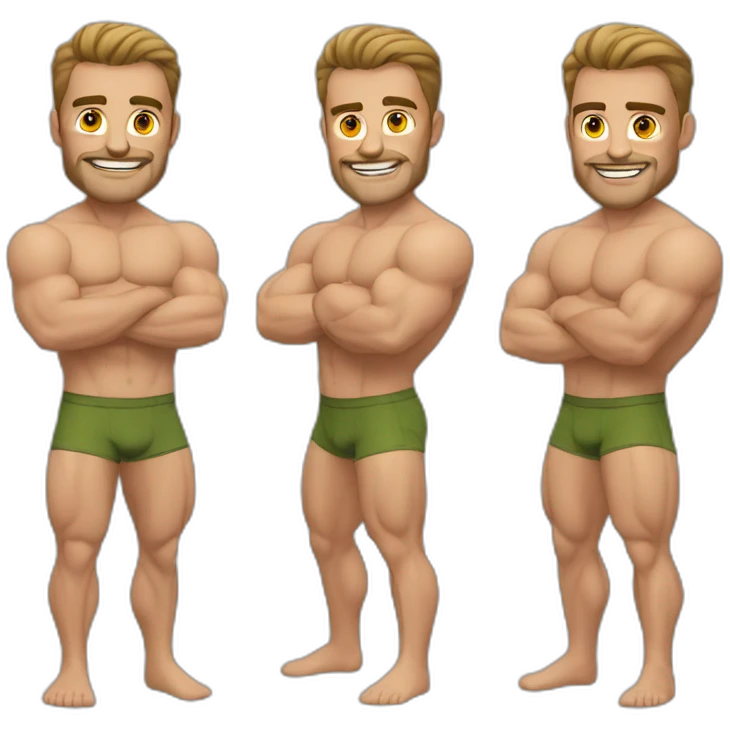 Muscle handsome man emoji