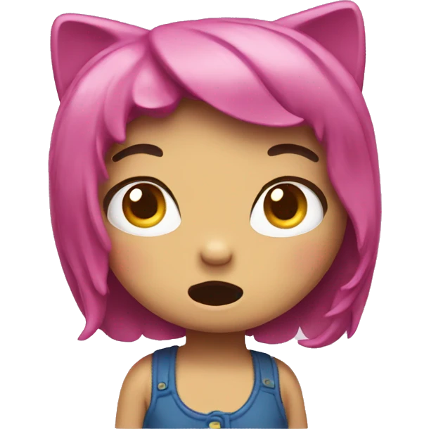 Confused hello kitty emoji