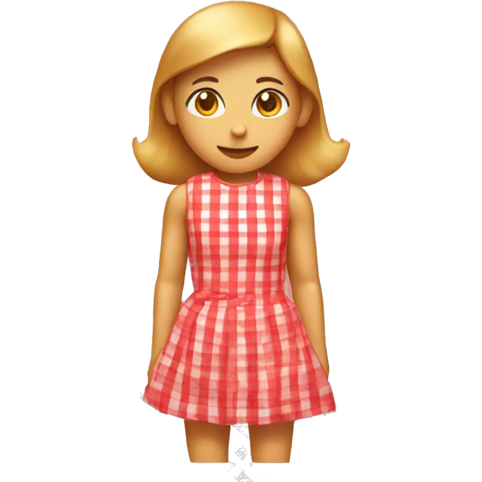 Red and white gingham dress emoji