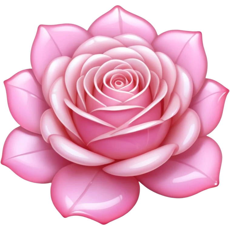 Pink Opal crystal rose flower, remove background emoji
